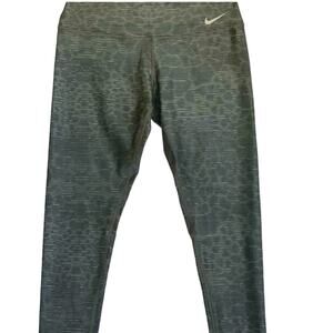 Womens Nike Golf Dri Fit Size M Gray Black activewear leggings